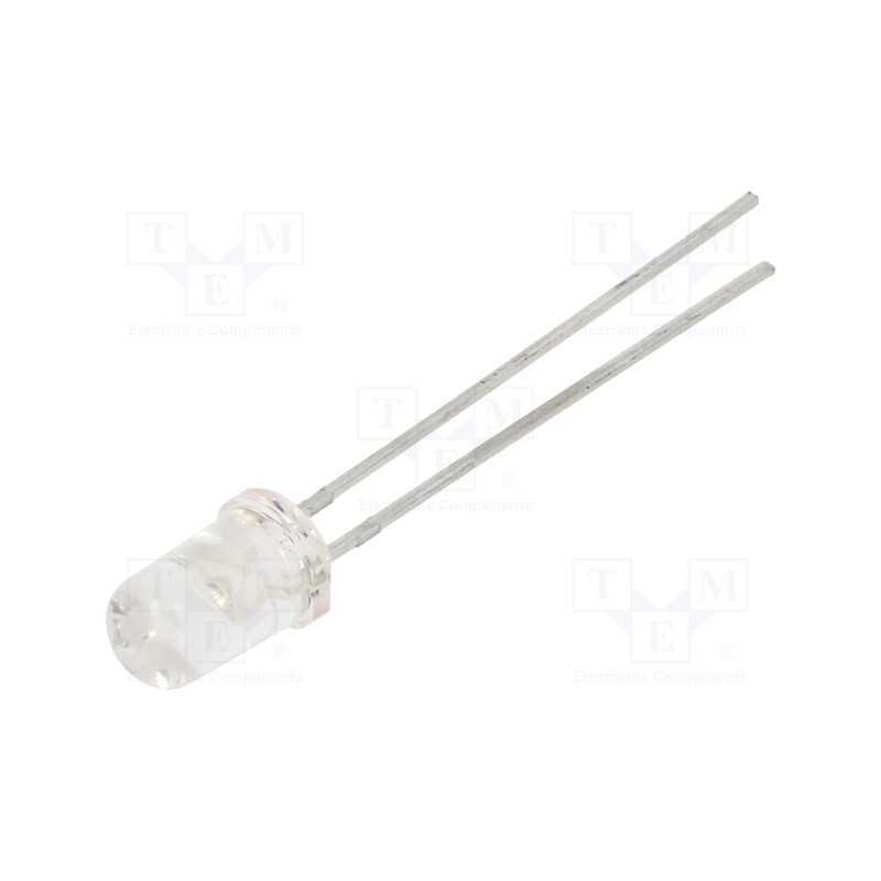10 pcs : 7344-15SUBC/C470/S400-A6 - LED, 5mm, blue, 1000mcd, 20°, Front: convex, 3.7V, No.of term: 2