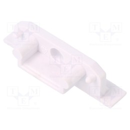 10 set : A3980001 -AS - Cap for LED profiles, white, 2pcs, ABS, GEN2,with hole, GROOVE14