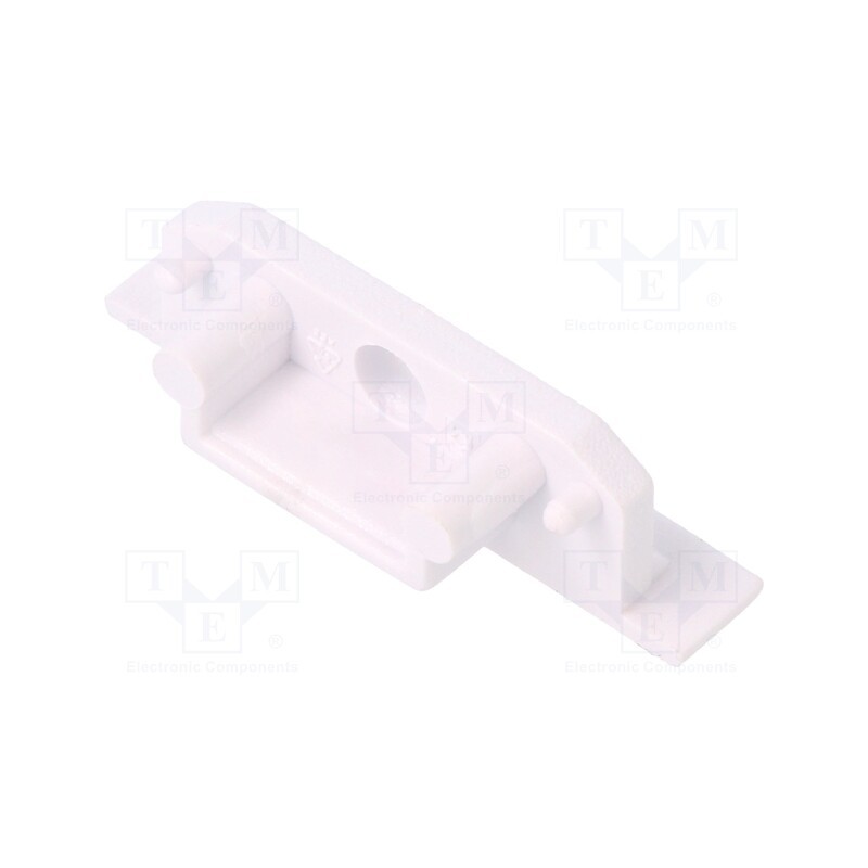 10 set : A3980001 -AS - Cap for LED profiles, white, 2pcs, ABS, GEN2,with hole, GROOVE14