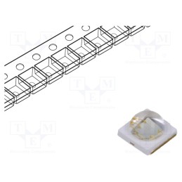 10 pcs : PK2N-5LBE-MSD - Power LED, blue, 130°, 350mA, λd: 470÷485nm, Pmax: 5W, 35÷45lm, 3535