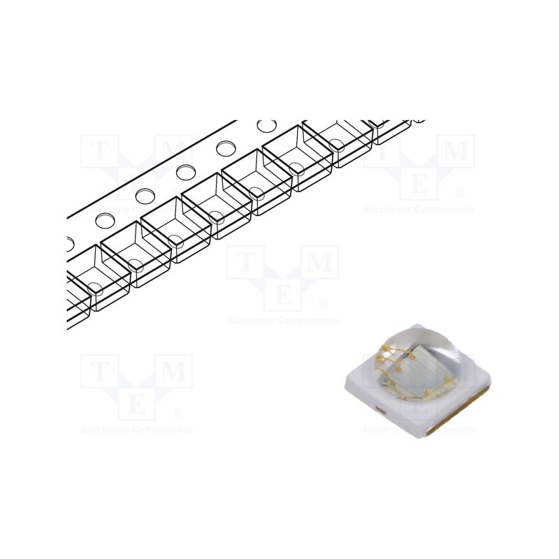 10 pcs : PK2N-5LBE-MSD - Power LED, blue, 130°, 350mA, λd: 470÷485nm, Pmax: 5W, 35÷45lm, 3535