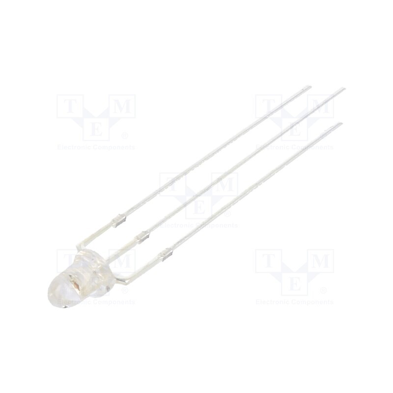 10 pcs : OSRPKA3211A - LED, 3mm, red/green, 15°, Front: convex, 2.1÷2.6/3.1÷3.6V, -30÷85°C