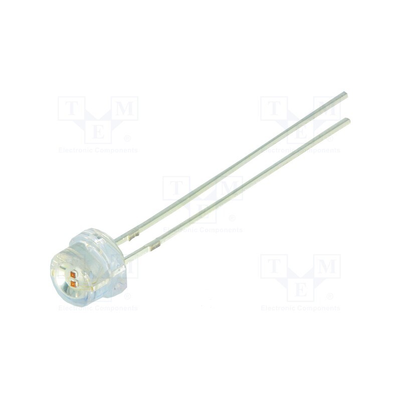 10 pcs : OS5YKD56E1A - LED, 4.8mm, yellow, 140°, Front: convex, 1.8÷2.6V, No.of term: 2
