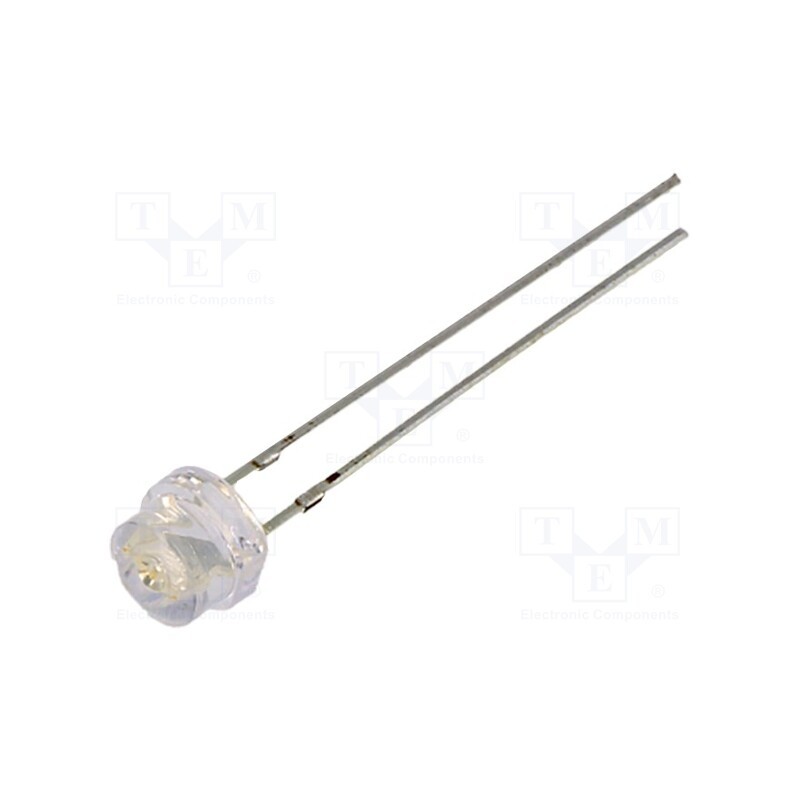 10 pcs : OSB56P56A1A - LED, 4.8mm, blue, 100°, Front: convex, 2.7÷3.4V, No.of term: 2