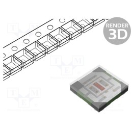 10 pcs : SML-LX0404SIUPGUSB - LED, SMD, 0404, RGB, 1x1x0.25mm, 120°, 1.95/2.75/2.7V, 25/25/10mA