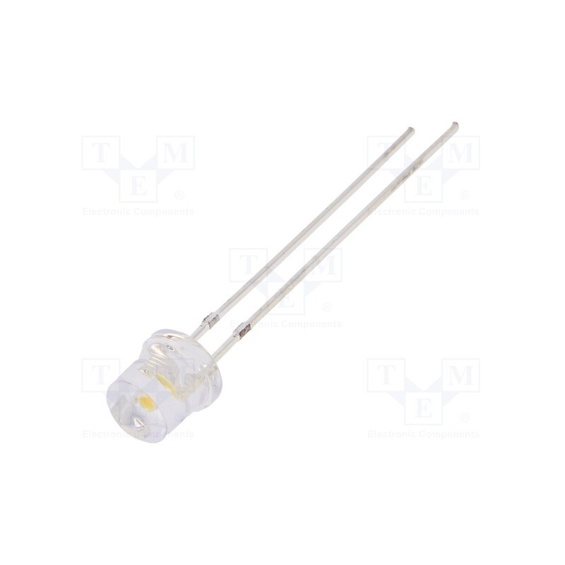 10 pcs : OSM2DK57E1A-LM - LED, 5mm, white warm, 1120÷1560mcd, 140°, Front: flat, 2.9÷3.6V