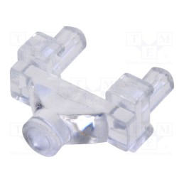 10 pcs : 1281.1001000000001 - Fiber for LED, round, Ø: 3mm, Front: flat, with PCB mounting