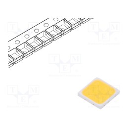 10 pcs : GW P9LR34.EM-M1M6-XX53-1-45-R18 - LED, white cold, 5000K, 180÷240lm, 120°, 20.8÷23.2V, 5x5x0.7mm