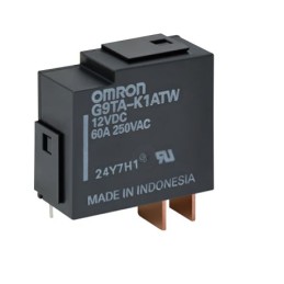 1 pcs - Omron PCB Mount Power Relay, 12V dc Coil, 60A Switching Current, SPST