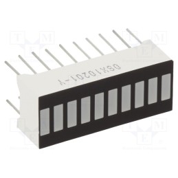 10 pcs : OSX10201-Y - Display: LED, bargraph, yellow, 133mcd, 25.5x10.2x7.9mm, 2.1÷2.5V