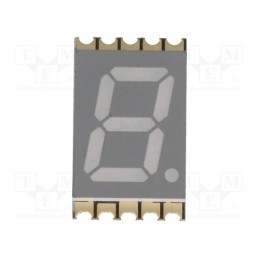 10 pcs : LTS-4817CKR-PR - Display: LED, 7-segment, 10mm, 0.39', No.char: 1, red, 20.8mcd, anode