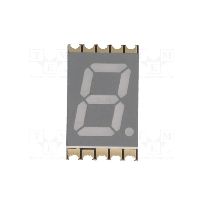 10 pcs : LTS-4817CKR-PR - Display: LED, 7-segment, 10mm, 0.39', No.char: 1, red, 20.8mcd, anode