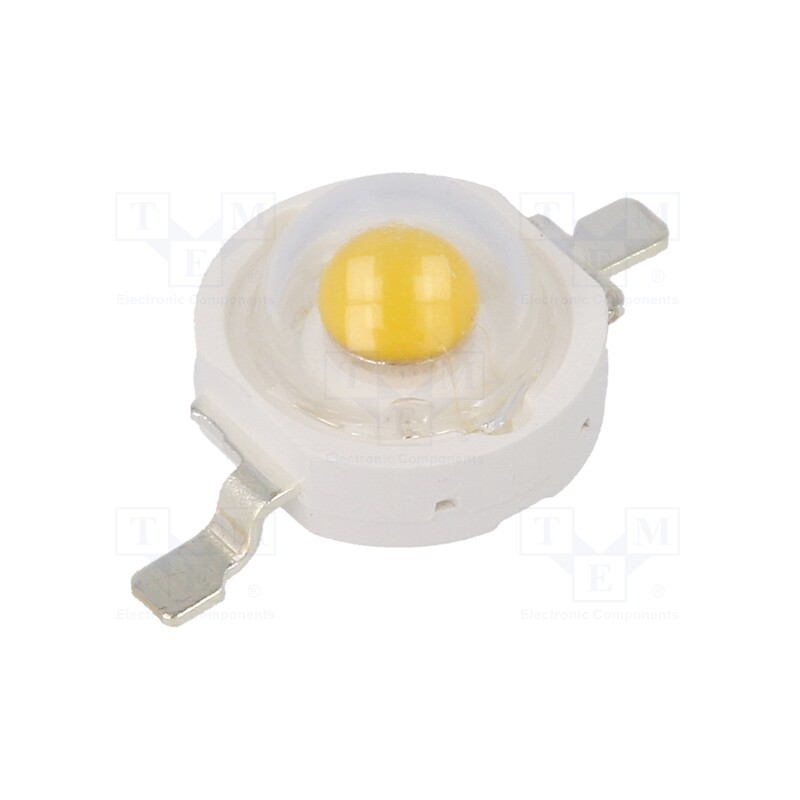 10 pcs : PM2E-1LVE-R8 - Power LED, white warm, 130°, 350mA, Pmax: 1W, 120÷154lm, CRImin: 80