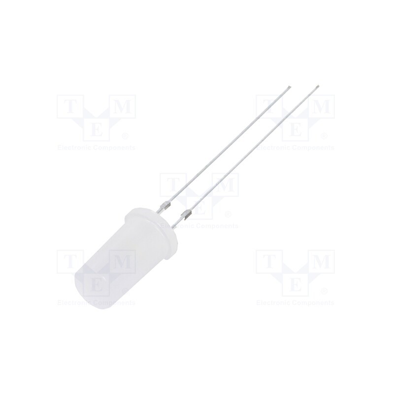 10 pcs : OSM5DK5TA2A - LED, 5mm, white warm, 500÷750mcd, 180°, Front: flat, 2.7÷3.4V