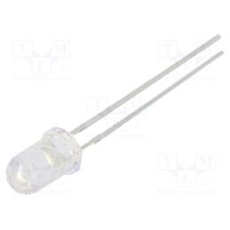 10 pcs : OSB64L5111A - LED, 5mm, blue (ice blue), 18000÷20000mcd, 15°, Front: convex