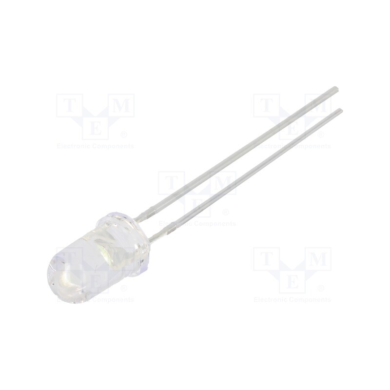 10 pcs : OSB64L5111A - LED, 5mm, blue (ice blue), 18000÷20000mcd, 15°, Front: convex