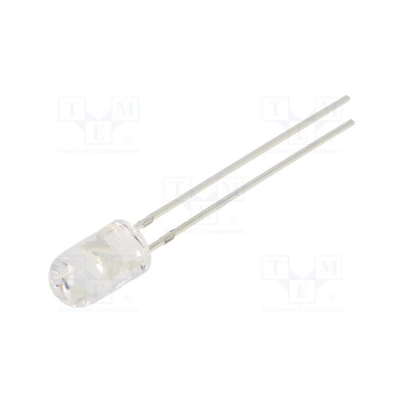 10 pcs : OSG3DA5E31B - LED, 5mm, bluish green, 10000÷12000mcd, 30°, Front: convex, 108mW