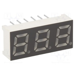 10 pcs : KW3-281AVA - Display: LED, 7-segment, 7mm, 0.28', No.char: 3, red, 35÷70mcd, anode