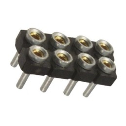 1 pcs - Samtec SDL Series Straight Through Hole Mount PCB Socket, 8-Contact, 2-Row, 2.54mm Pitch, Through Hole Termination