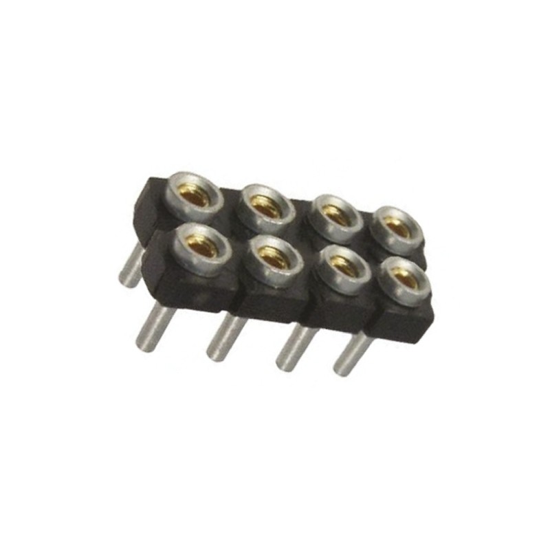 1 pcs - Samtec SDL Series Straight Through Hole Mount PCB Socket, 8-Contact, 2-Row, 2.54mm Pitch, Through Hole Termination