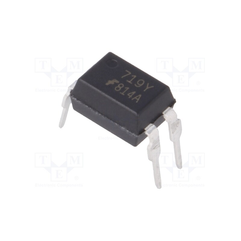 10 pcs : FOD814A - Optocoupler, THT, Ch: 1, OUT: transistor, Uinsul: 5kV, Uce: 70V, DIP4