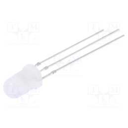 10 pcs : OSRBPA5B32A - LED, 5mm, red/blue, 1120÷1560mcd,1560÷2180mcd, 30°, Front: convex