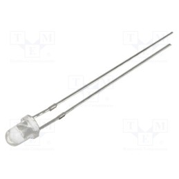 10 pcs : OSW5DK3131A - LED, 3mm, white cold, 18000÷20000mcd, 30°, Front: convex, 2.9÷3.6V