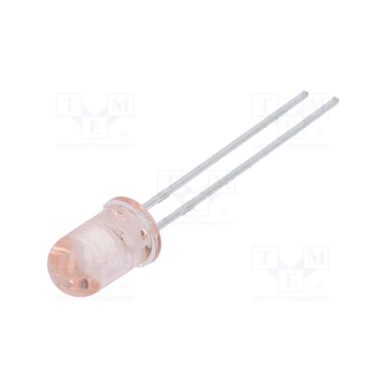 10 pcs : QED123 - IR transmitter, 5mm, diffused,orange, 70mW, 16°, λp max: 890nm, THT