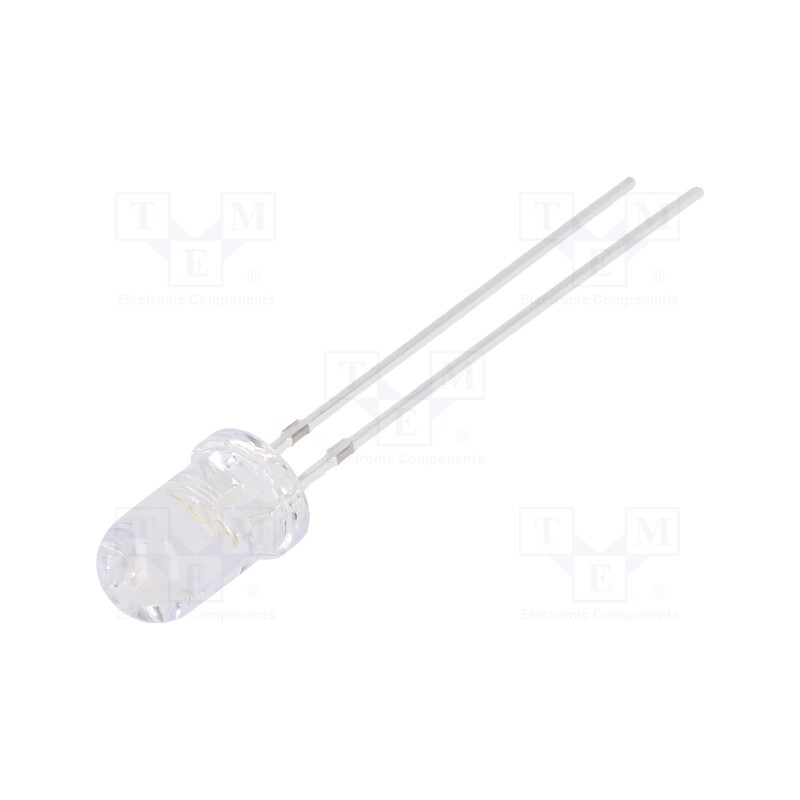 10 pcs : OSPBD25111A - LED, 5mm, green/blue, 15°, Front: convex, 2.7÷3.4/2.7÷3.4V, round