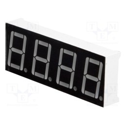 10 pcs : KW4-563AGA - Display: LED, 7-segment, 14.2mm, 0.56', No.char: 4, green, 3÷6mcd