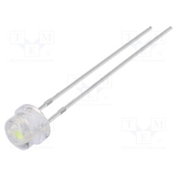 10 pcs : OSB64L56A1A - LED, 4.8mm, blue (ice blue), 2180÷3000mcd, 100°, Front: convex