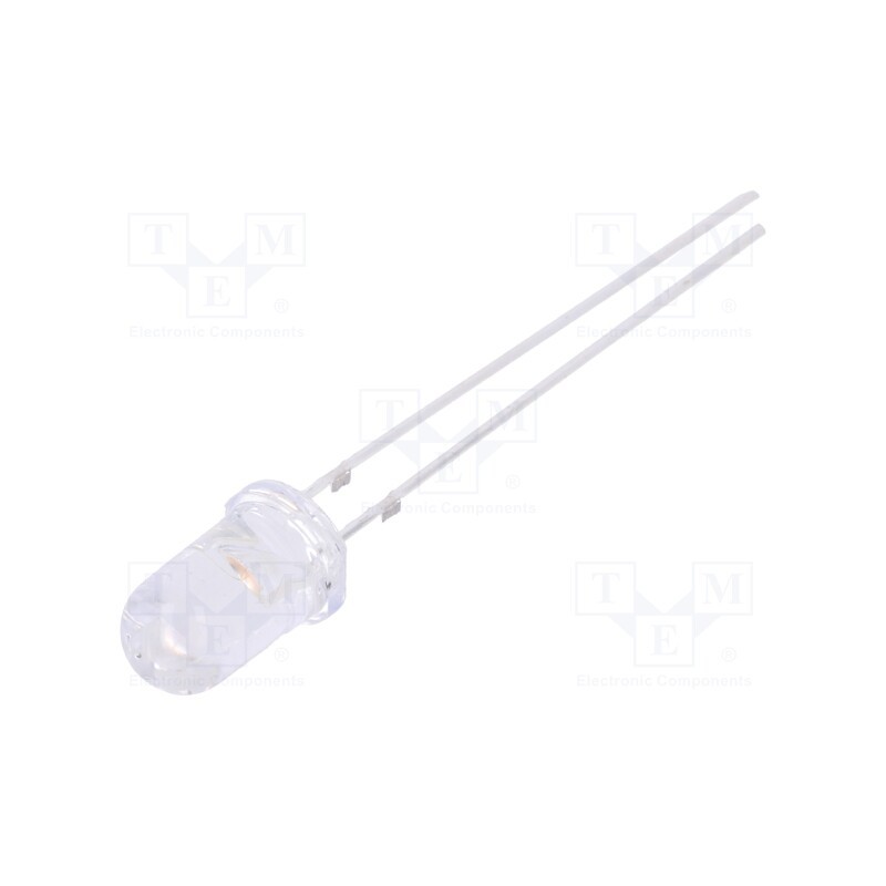 10 pcs : OSK5DK5111A - LED, 5mm, pink, 5800÷7000mcd, 15°, Front: convex, 2.9÷3.6V