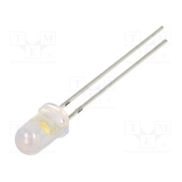 10 pcs : OSM2DK5112A-0.5-TU - LED, 5mm, white warm, 10000÷12000mcd, 15°, Front: convex, 2.9÷3.6V