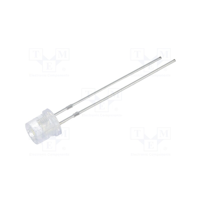 10 pcs : OSW5DK57E1A - LED, 5mm, white cold, 2180÷3000mcd, 140°, Front: flat, 2.9÷3.6V