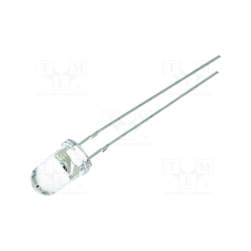 10 pcs : OSO5PA5111A - LED, 5mm, orange, 25000÷30000mcd, 15°, Front: convex, 1.8÷2.6V
