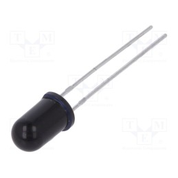 10 pcs : QSD2030F - Photodiode, 5mm, THT, 880nm, 700÷1100nm, 20°, 1.3V, convex, black