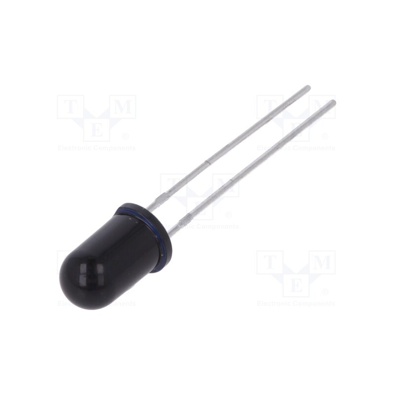 10 pcs : QSD2030F - Photodiode, 5mm, THT, 880nm, 700÷1100nm, 20°, 1.3V, convex, black