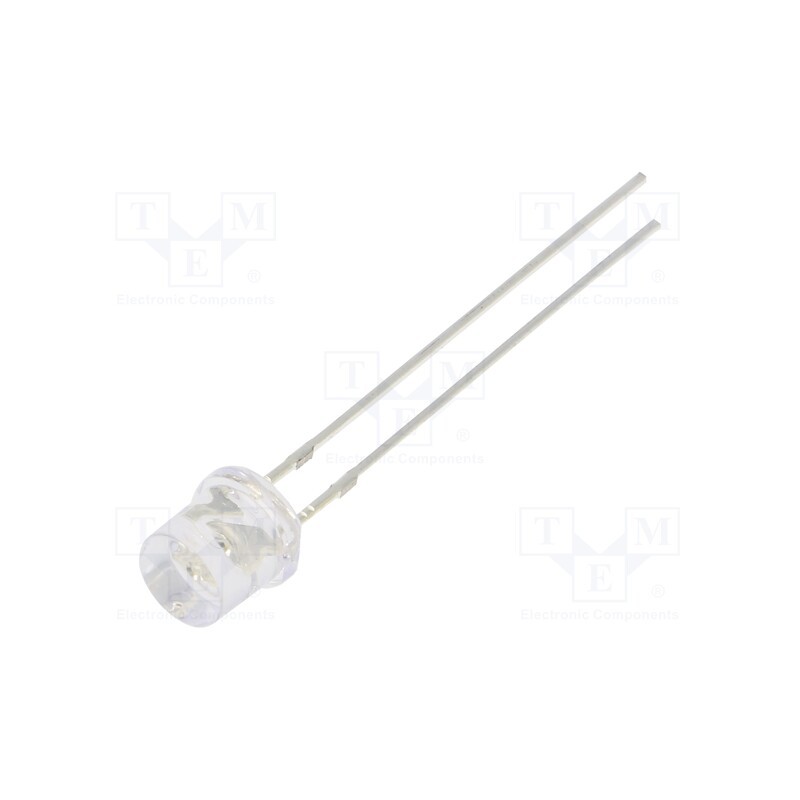 10 pcs : OSG3DA57E1A - LED, 5mm, bluish green, 1560÷2180mcd, 140°, Front: flat, 3.1÷3.6V