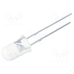 10 pcs : OSBBY25111E - LED, 5mm, blue, 4200÷5800mcd, 15°, Front: convex, 2.9÷3.6V