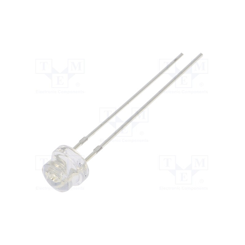 10 pcs : OSG3DA56A1A - LED, 4.8mm, bluish green, 2180÷3000mcd, 100°, Front: convex