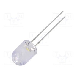 10 pcs : OSM5DK8B31B - LED, 8mm, white warm, 14400÷18000mcd, 30°, Front: convex, 2.8÷3.6V