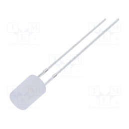 10 pcs : OSM5DK5GE2B - LED, 5mm, white warm, 750÷1120mcd, 140°, Front: flat, 2.9÷3.4V