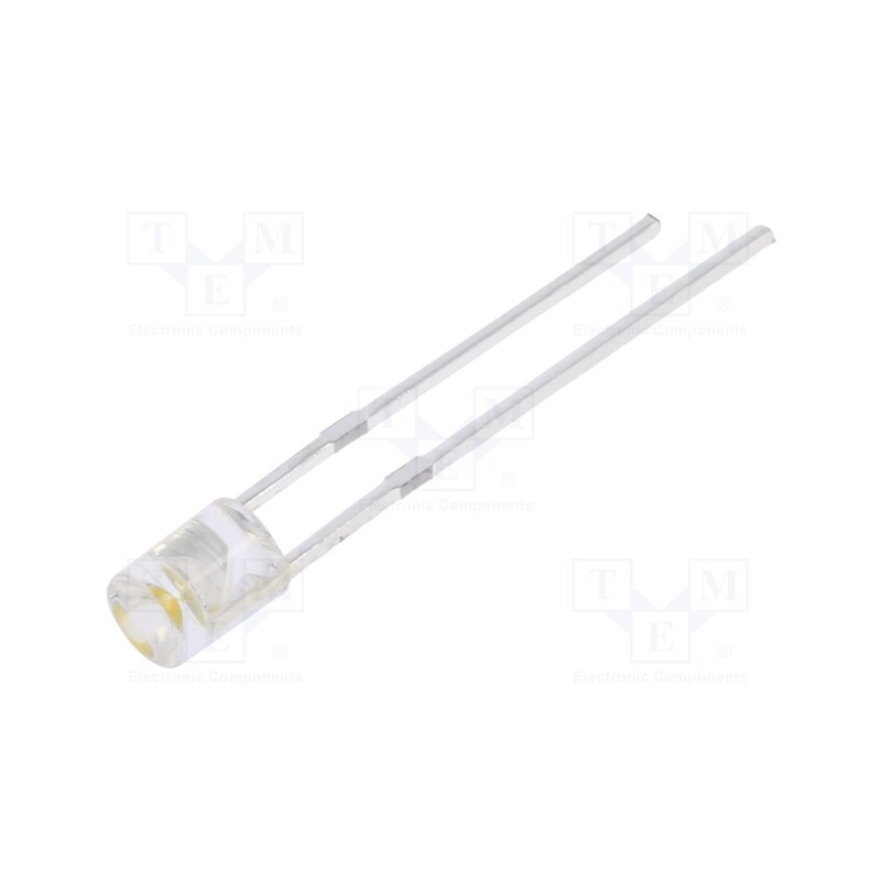10 pcs : OSM54K3FE1F - LED, 3mm, white warm, 250÷300mcd, 140°, Front: recessed, 2.7÷3.2V