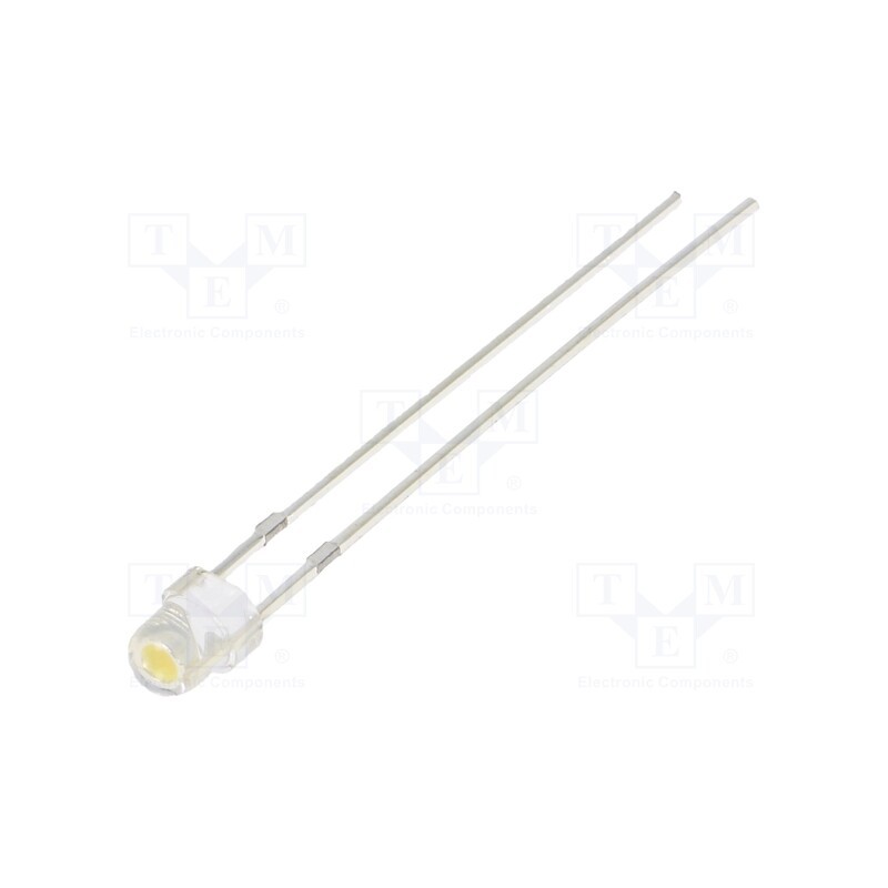 10 pcs : OSM5DK3VA1A - LED, 3mm, white warm, 1120mcd, 100°, Front: convex, 2.9V, -30÷85°C