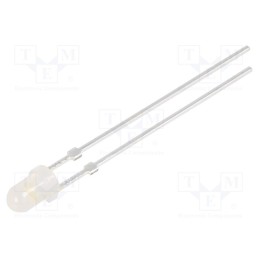 10 pcs : OSM5DK3142C - LED, 3mm, white warm, 1560÷2180mcd, 40°, Front: convex, 2.9÷3.4V