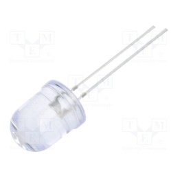 10 pcs : OSWWD2A131A - LED, 10mm, white, 8400÷10000mcd, 30°, Front: convex, 2.9÷3.4V, 102mW