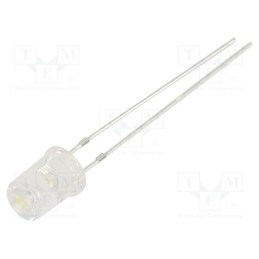 10 pcs : OSW5DK53C1A - LED, 5mm, white cold, 1120÷1560mcd, 120°, Front: recessed, 2.9÷3.4V