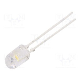 10 pcs : OSM5DK4571D - LED, oval, 4.7x5.7mm, white warm, 7000÷8400mcd, 40/70°, 2.9÷3.4V