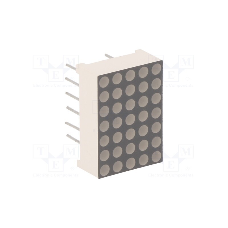 10 pcs : FYM-7571BUHR-21 - Display: LED, matrix, 5x7, red, 30÷60mcd, anode, 12.7x17.8x6.3mm