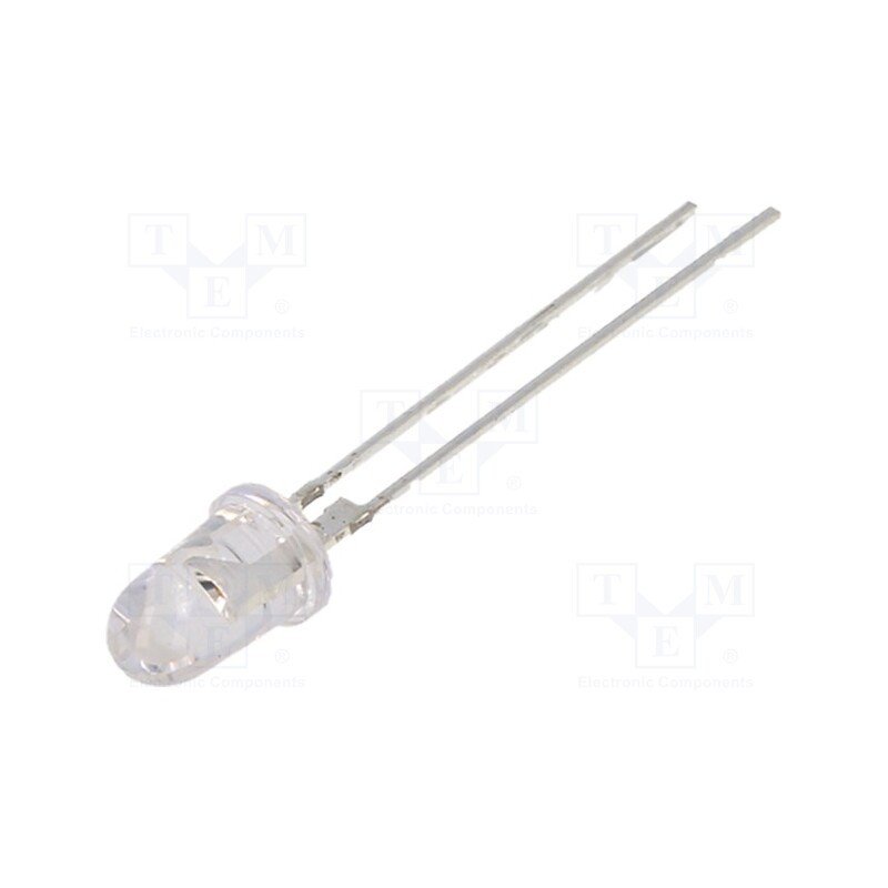 10 pcs : OS5OKA5201P - LED, 5mm, orange, 100000÷120000mcd, 8°, Front: convex, 2.3÷2.8V